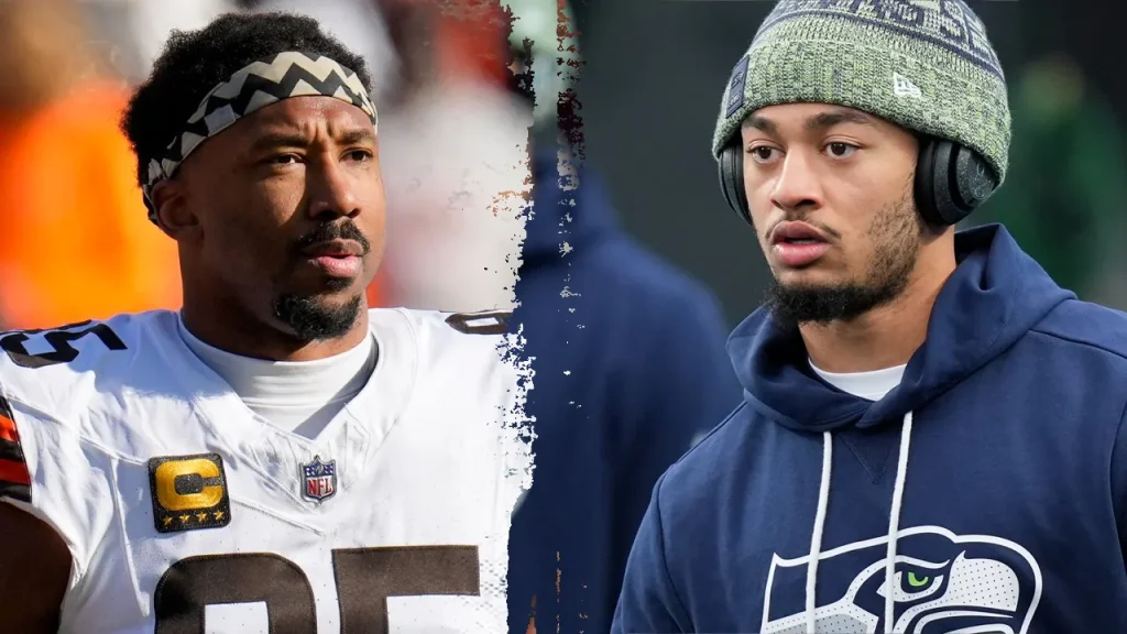 Myles Garrett and Jaxon Smith-Njigba recognized as the top Defensive and Offensive Players of the Year