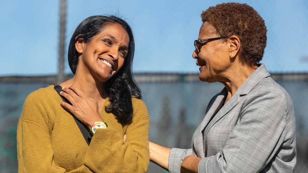 Nithya Raman joins the race for mayor of Los Angeles, challenging current mayor Karen Bass.