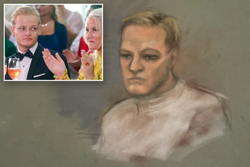 Norway's crown princess's son weeps in court, claims videos on his phone do not depict rape.