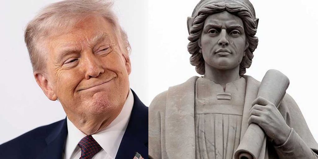 "People who commit violence do not control America": A copy of the Columbus statue brought down by a progressive group may soon be displayed at the White House.