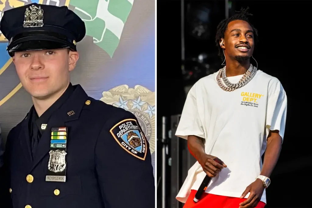 Police officer suffers serious spinal injuries following altercation with rapper Lil Tjay and his group, according to lawsuit.