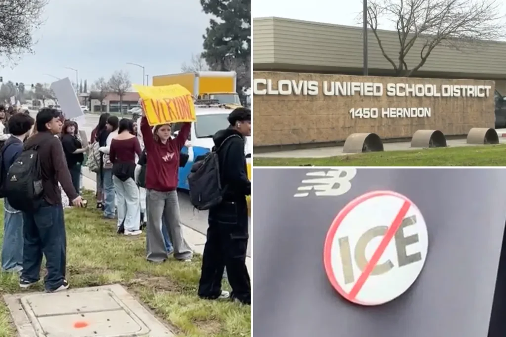 Police search for adults involved in 200-student anti-ICE protest.