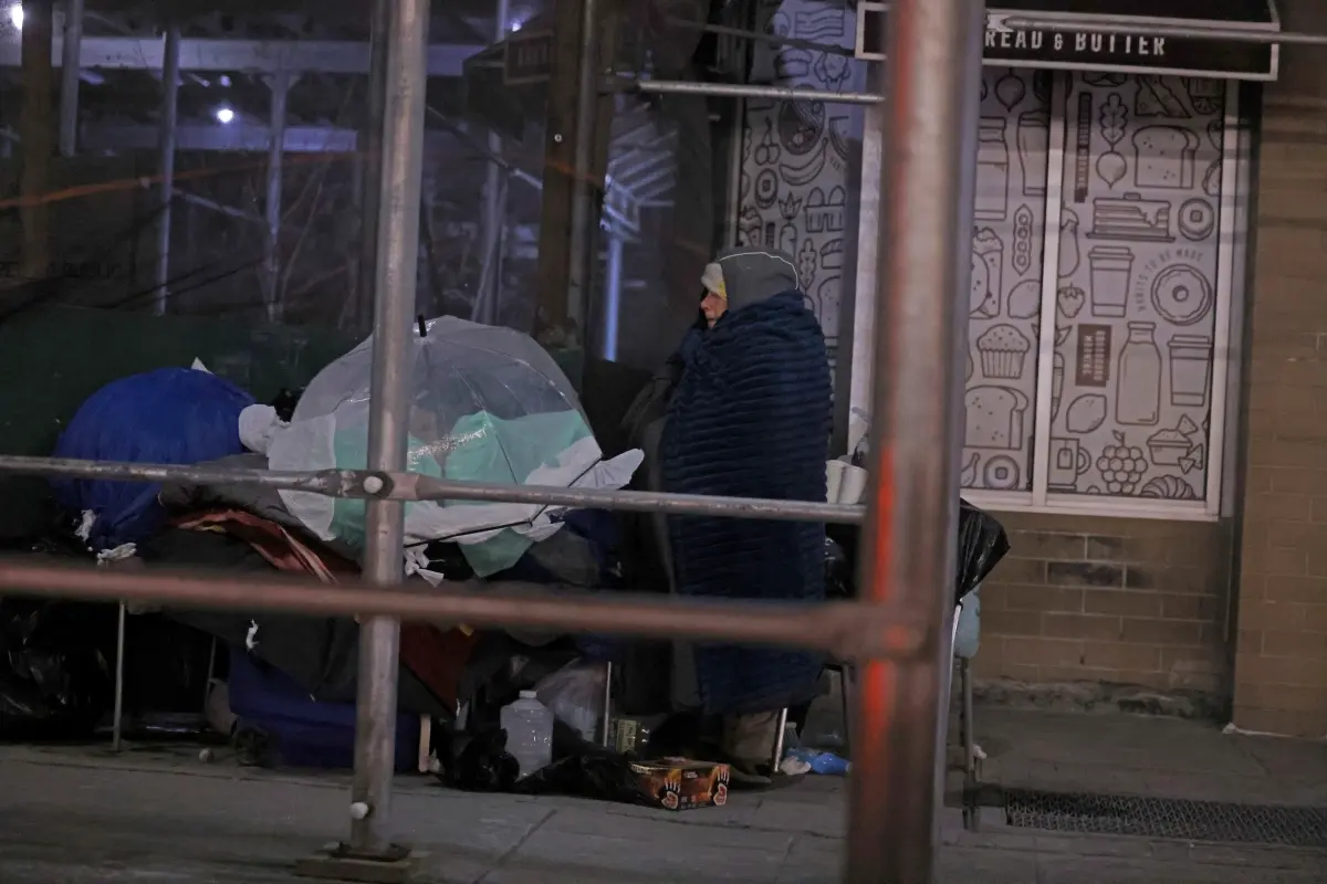 Quiet homeless woman forced to sleep on NYC sidewalk