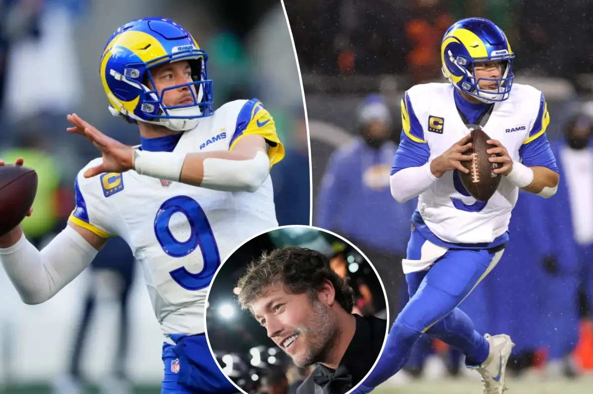 Rams quarterback Matthew Stafford receives his first NFL MVP award.