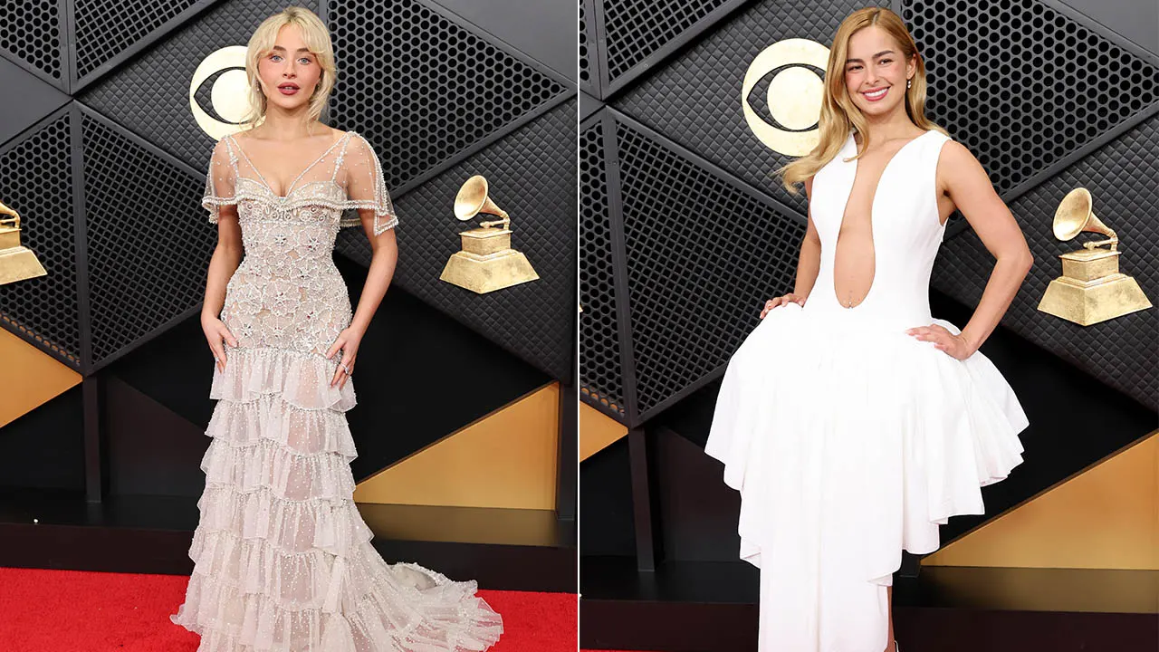 Sabrina Carpenter and Addison Rae impress on the red carpet at the 2026 Grammy Awards ceremony.