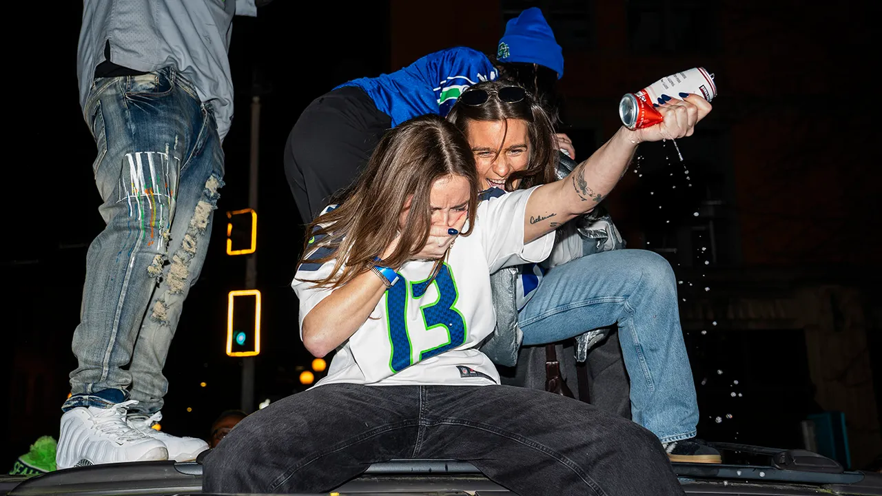 Seahawks fans enjoy a lively Super Bowl celebration