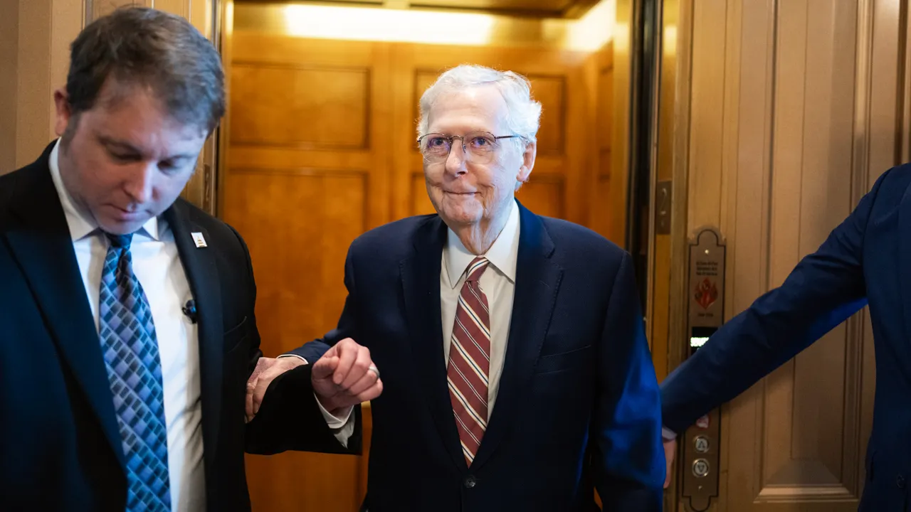 Sen. Mitch McConnell released from the hospital, will be working from home this week