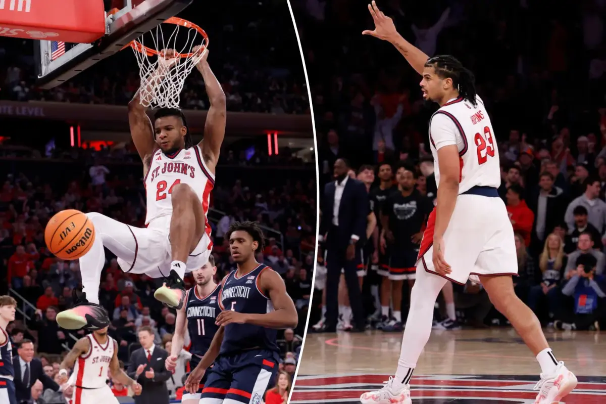 St. John's triumphs over No. 3 UConn for a significant Big East victory