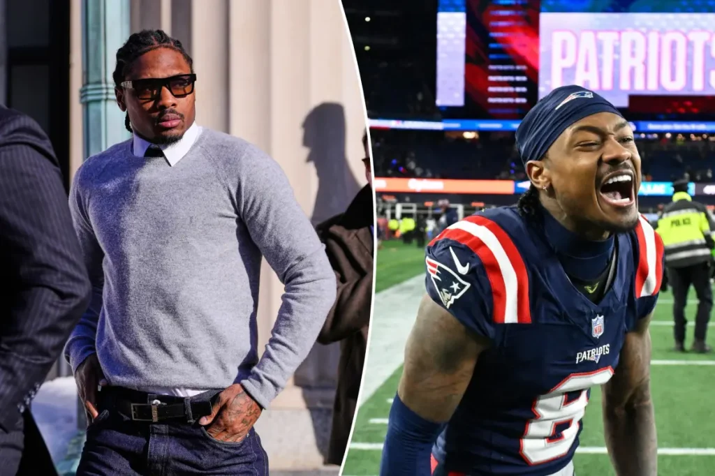 Stefon Diggs of the Patriots denies guilt in the alleged assault on a chef