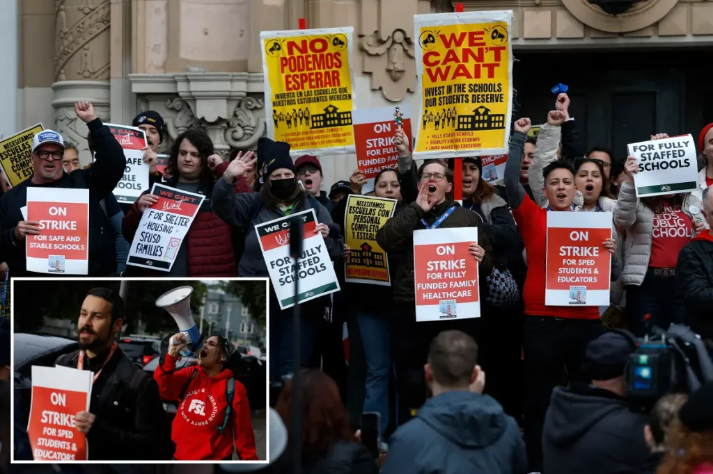 Teachers in San Francisco go on strike for the first time in half a century.