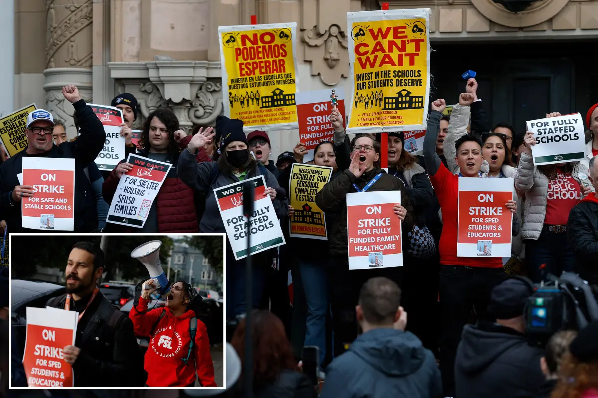 Teachers in San Francisco go on strike for the first time in half a century.