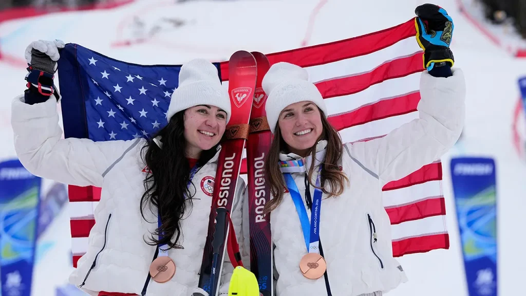 Team USA wins bronze in women's alpine skiing team combined event