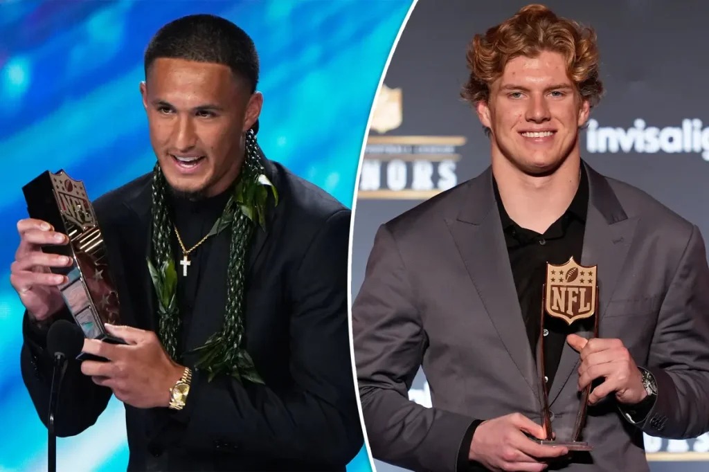 Tetairoa McMillan and Carson Schwesinger are named NFL Rookie of the Year, showcasing Southern California's dominance in the league.