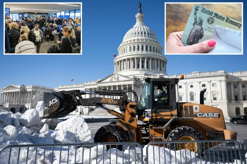 The impact of the partial government shutdown on air travel, tax returns, and winter storm preparations.