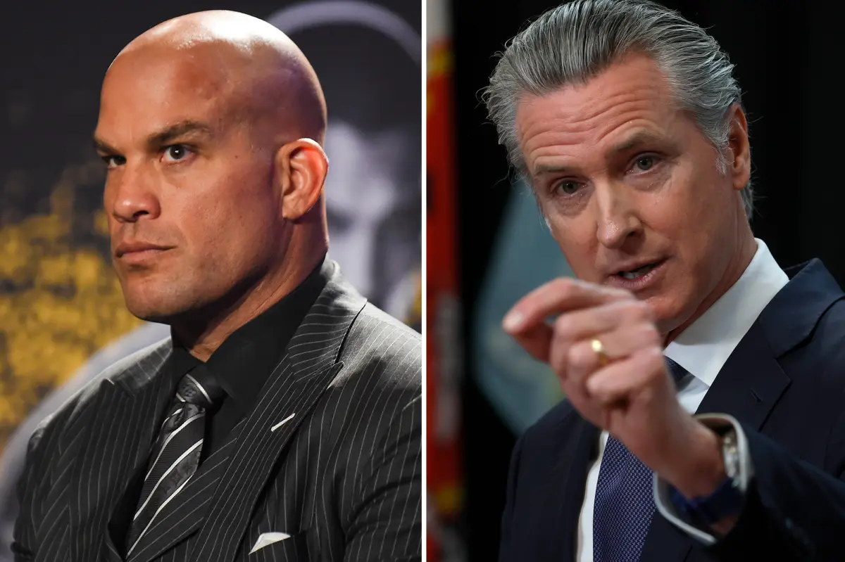Tito Ortiz criticizes Newsom, stating the governor is the reason he moved away from California.