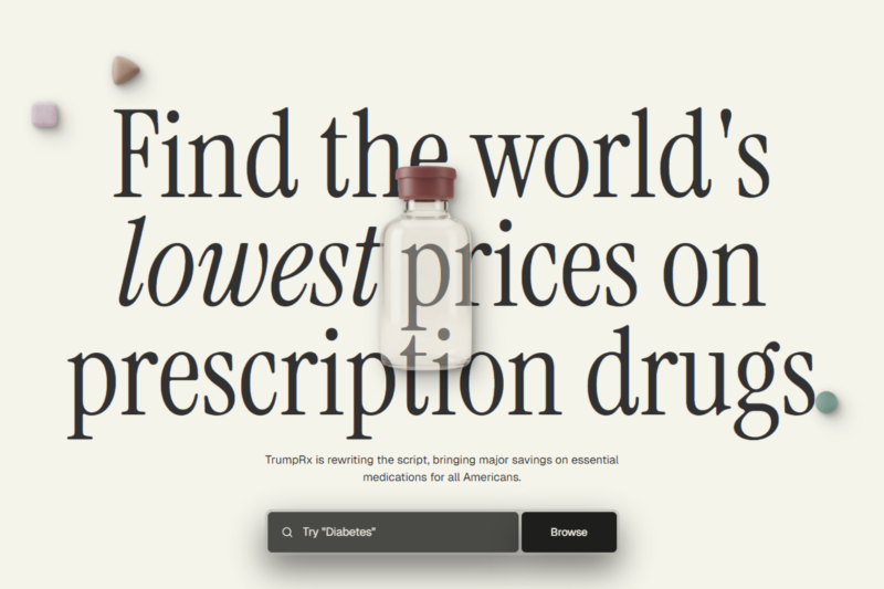 Trump administration launches the TrumpRx website featuring more than 40 prescription medications at reduced costs.