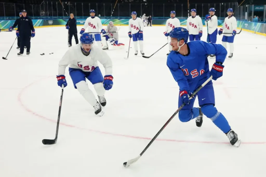 US men's hockey team fully committed to Olympic village experience