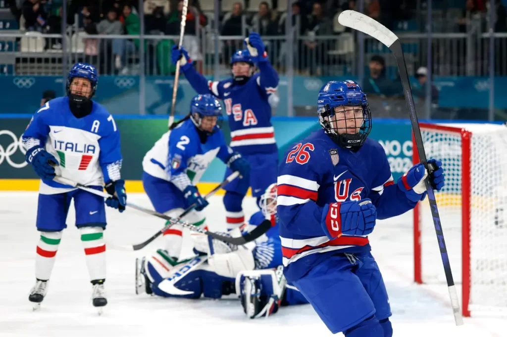 US women's hockey dominates Italy in 2026 Olympic quarterfinals
