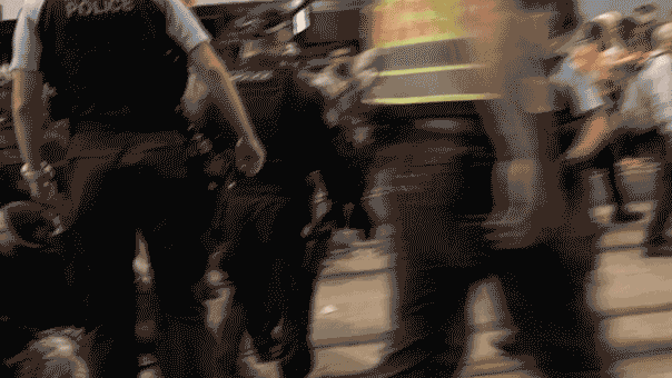 Violence breaks out as protesters against Israel focus on the president's visit to Australia.