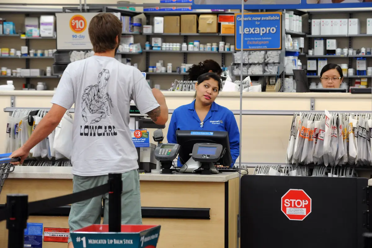 Walmart increases wages for pharmacy workers, with certain positions not needing a college degree.