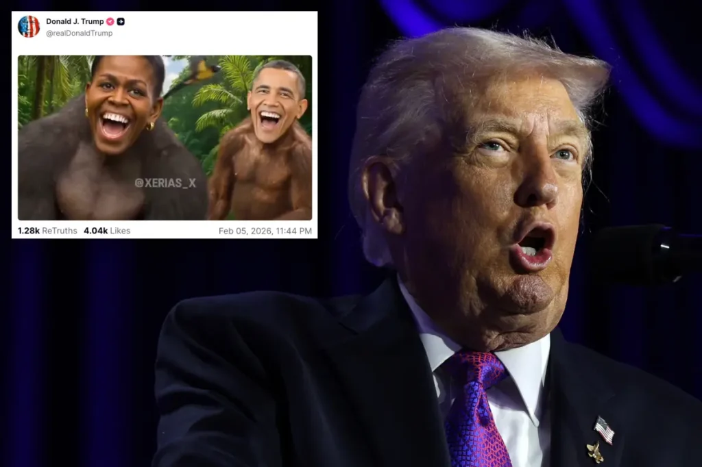 White House rejects claims of exaggerated anger over Trump's video depicting the Obamas as gorillas