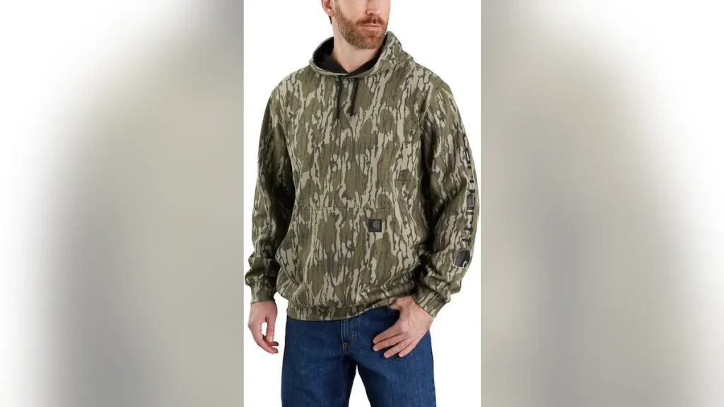 Winter camouflage discounts on hoodies, jackets, and base layers, beginning at $10