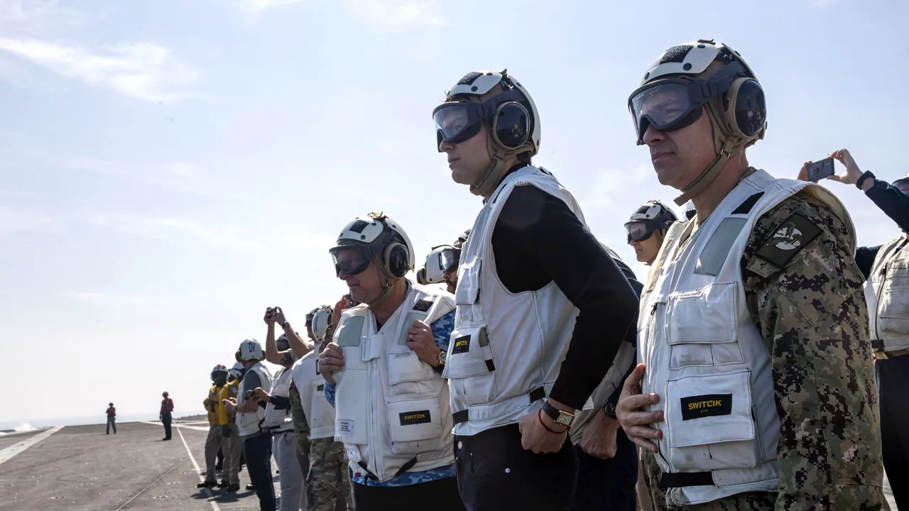 Witkoff and Kushner visit an aircraft carrier in the Middle East during rising tensions with Iran and ongoing discussions