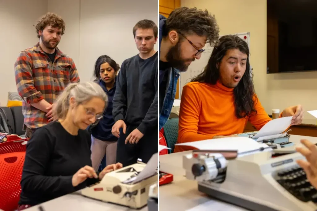 A college teacher uses typewriters to prevent AI-generated assignments and impart important life lessons.