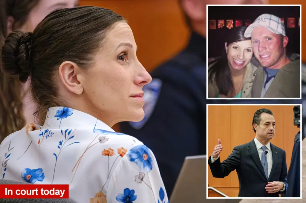 Accused mother and children's book writer Kouri Richins can't help but show a sarcastic smile at her Utah murder trial.