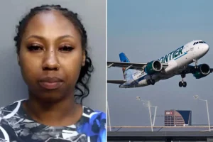 Alabama woman Ebony Shyteria Harper reportedly assaulted Frontier airline passengers, including punching seniors.