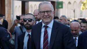 Anthony Albanese faced criticism at Lakemba Mosque regarding his position on the Gaza conflict.