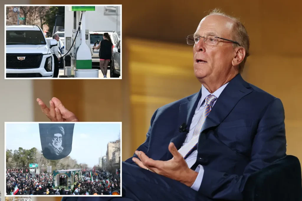 BlackRock's CEO Larry Fink states that the war in Iran won't impact the economy, even with rising gas prices.