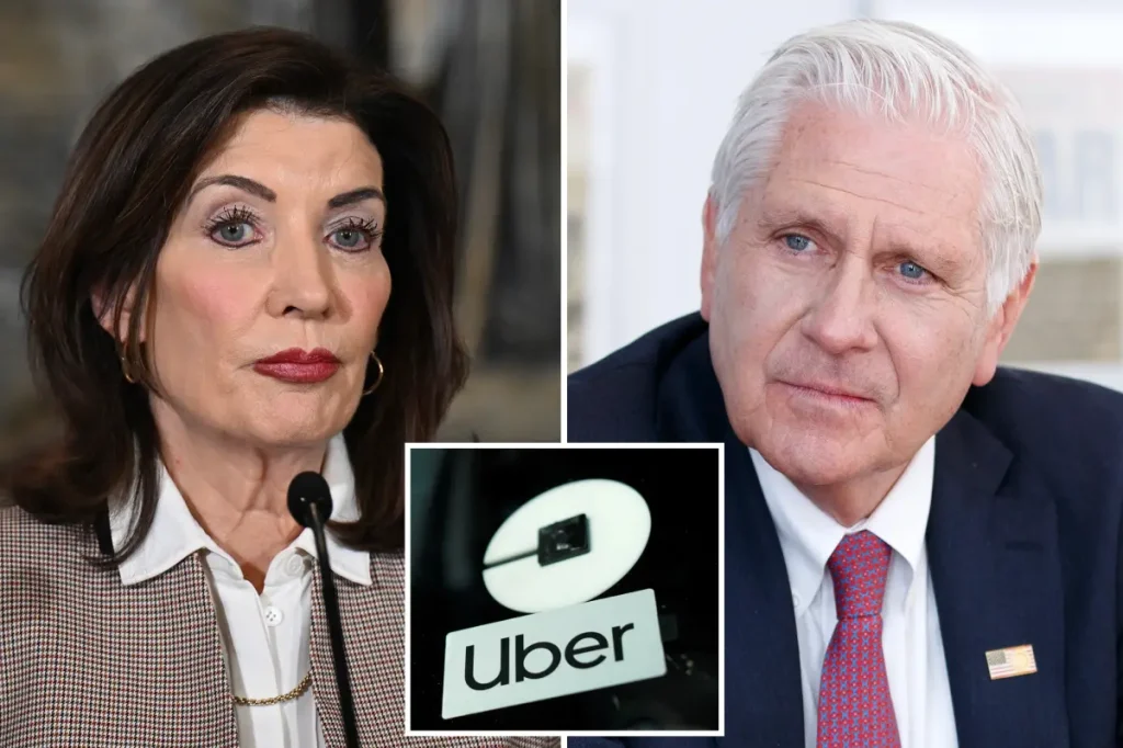 Blakeman alleges Hochul is involved in a pay-to-play arrangement with Uber to secure her re-election.