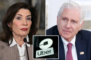 Blakeman alleges Hochul is involved in a pay-to-play arrangement with Uber to secure her re-election.