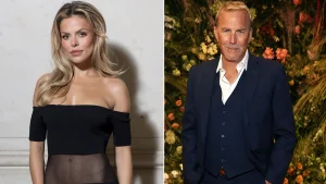 Brooks Nader addresses rumors of a romance with Kevin Costner following Vegas pictures.