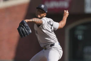 Camilo Doval of the Yankees showing strong performance in establishing his role as a setup pitcher