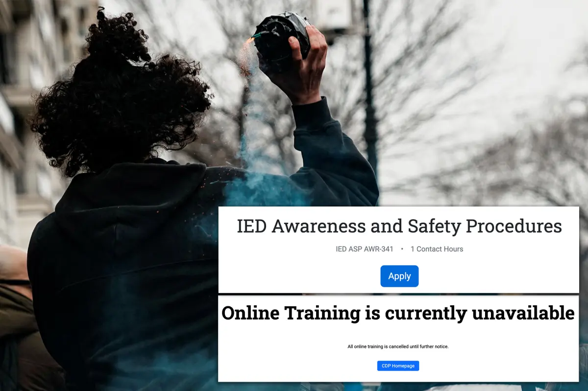 Class for first responders on handling deadly IEDs loses funding as government shutdown continues