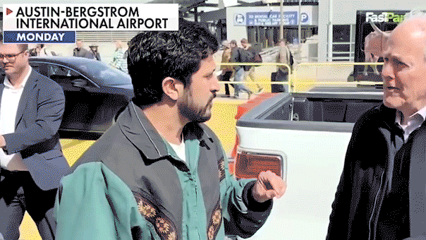 Cornyn and Casar argue about TSA funding at a food delivery event in the airport