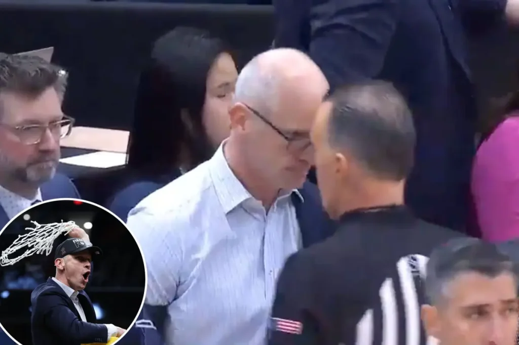 Dan Hurley criticized for odd referee conversation following UConn's incredible 3-pointer