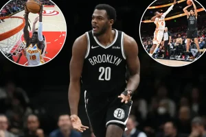 Day'Ron Sharpe will miss the rest of the season due to a left thumb injury as the Nets lose to the Hawks.