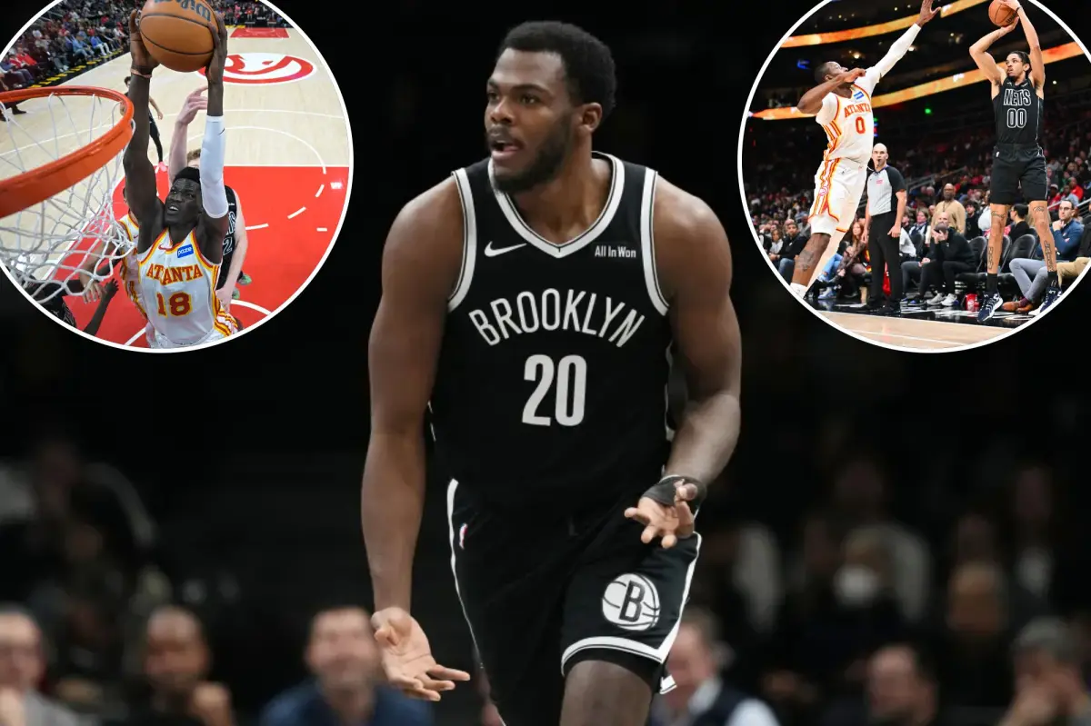 Day'Ron Sharpe will miss the rest of the season due to a left thumb injury as the Nets lose to the Hawks.