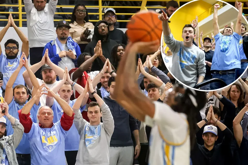 Discover the 'Fins up' team that brought attention to LIU basketball fans.