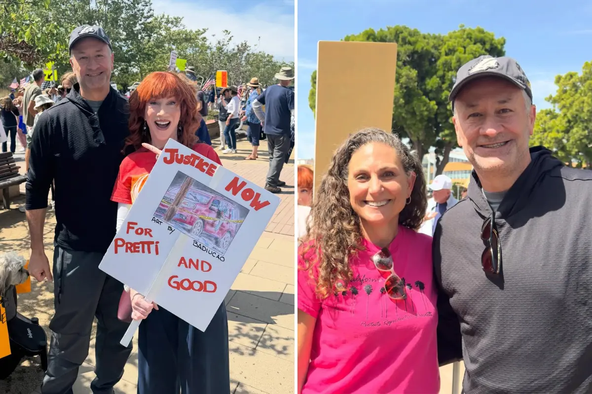 Doug Emhoff joins celebrities at 'No Kings' in Malibu