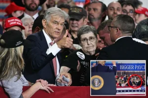 Dr. Oz assists elderly woman who fell during Trump's speech at Kentucky gathering