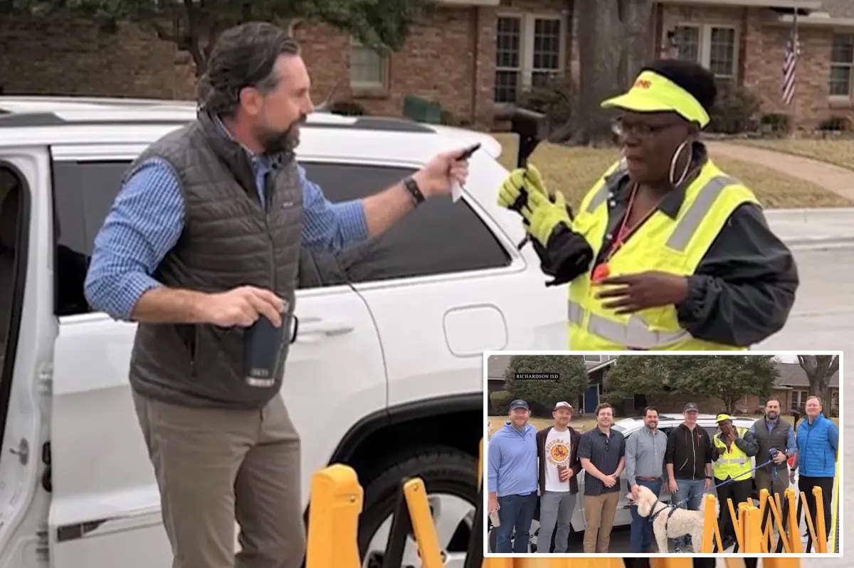 Elementary school fathers' group gives Jeep to treasured crossing guard after her car failure