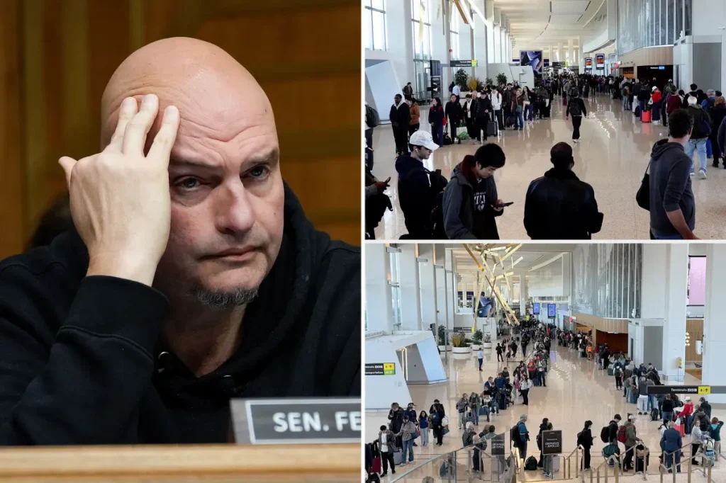 Fetterman criticizes the Democratic chaos as TSA employees go without pay amid the DHS shutdown