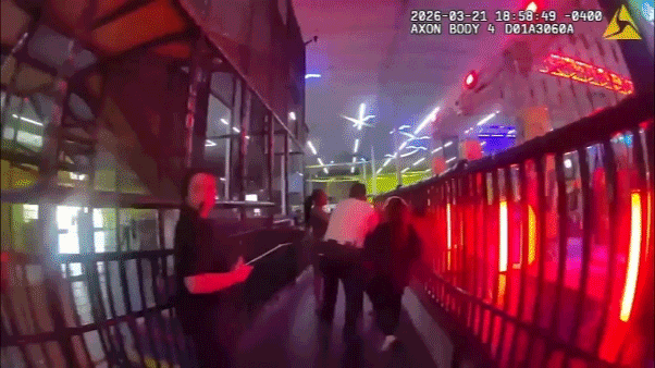 Footage reveals teenagers in chaotic takeover at Florida trampoline park