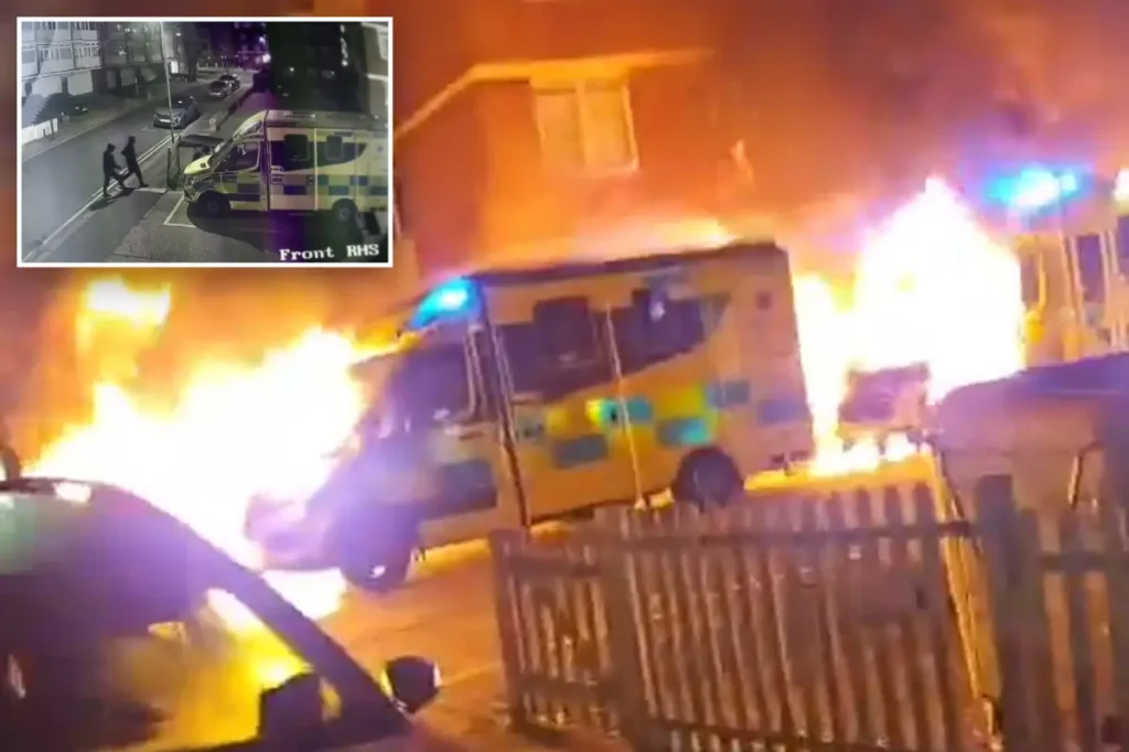 Four Jewish ambulances set on fire near a London synagogue in an antisemitic hate crime, police say.