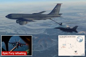 Four crew members die in crash of US Air Force refueling plane in Iraq.