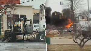 Four police officers in Michigan hurt while saving five individuals from a fiery accident